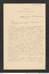 Nachlass Franz Steindachner, Brief von H. Maltzan an Franz Steindachner (22.06.1881), Inv.Nr. 323.05, Seite 1